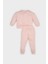 Kız Bebek 2'li Takım Fiyonk Baskılı Sweatshirt Beli Lastikli Eşofman Altı E2866A525SP 6