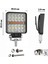 120W 12-24 Volt Kare Sis Farı Drl Turuncu Oto Çalışma Lambası Atv Kamyon Tır Traktör Offroad 4