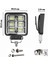 2 Adet 192W 12-24 Volt Kare Spot Far Oto Çalışma Lambası Atv Kamyon Tır Traktör Offroad 2