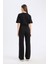 Wide Leg Geniş Paça Eşofman Altı Beli Lastikli Cepli Basic Düz D3759AX25SP 6