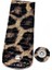 16X6 cm Mıknatıslı Suni Deri Kapak Leopar Renk Gümüş Renk Metalli 1