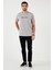 Pamuklu Slim Fit Bisiklet Yaka Yazılı T Shirt Erkek T SHİRT 541ENJOY 2