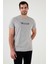 Pamuklu Slim Fit Bisiklet Yaka Yazılı T Shirt Erkek T SHİRT 541ENJOY 3