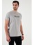 Pamuklu Slim Fit Bisiklet Yaka Yazılı T Shirt Erkek T SHİRT 541ENJOY 4