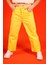 04-14 Yaş Kız Çocuk Paça Detay Sarı Pantalon 3