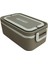 Bento Dikdörtgen Lunch Box Yemek Termosu Kahverengi 1000 ml 5