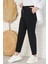 Kadın Büyük Beden Siyah Havuç Paça Pantolon 1