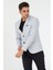 5123 Dar Kalıp Keten Buz Mavisi Erkek Blazer Ceket 1