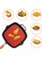 8.5 Kare Kırmızı Stil Hava Fritözü Ped Gıda Sınıfı Yeniden Kullanılabilir Silikon Kaymaz Yuvarlak Hava Fritözü Matı Yapışmaz Buhar Sepeti Mat Pişirme Mutfak Aracı (Yurt Dışından) 5
