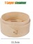 11.5cm 1 Buharlı Stil Bambu Buharlı Steamer Pişirici Sepeti Mantı Dim Sum Kahvaltı Buğulanmış Ekmek Mantılar Yumurtalar Balık Ev Işletme Kullanımı El Cilalı (Yurt Dışından) 1
