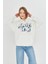 Kadın Kapşonlu Baskılı Kanguru Cep Sweatshirt 2