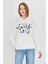 Kadın Kapşonlu Baskılı Kanguru Cep Sweatshirt 3