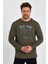 Baskılı Yanı Yırtmaçlı Sweatshirt (E23-75101) 1