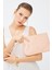 Kadın Basic Clutch Çanta Kroko Timsah Desen Pudra 214002 2
