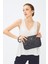 Kadın Basic Clutch Çanta Monogram Desenli Lacivert 214002 3