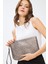 Kadın Basic Clutch Çanta Monogram Desenli Gümüş 214002 1