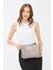 Kadın Basic Clutch Çanta Monogram Desenli Gümüş 214002 2