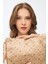 Kadın Basic Clutch Çanta Monogram Desenli Altın 214002 1