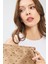 Kadın Basic Clutch Çanta Monogram Desenli Altın 214002 3