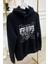 Crystal Taşlı Içi Polarlı Cepli Kapüşonlu Üç Iplik Şardonlu Kadın Sweatshirt 2