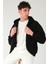 Basic Erkek Oversize Fit Kapüşonlu ve Fermuarlı Üst 2