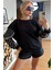 Crystal Taşlı Incili Bol Kesim Oversize Büyük Beden Üç Iplik Pamuk Rahat Şık Kadın Sweatshirt 1