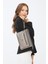 Kadın Basic Clutch Çanta Monogram Desen Gümüş Siyah (4034G) 214031 3