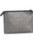 Kadın Basic Clutch Çanta Monogram Desen Gümüş Siyah (4034G) 214031 7
