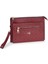 Kadın Basic Clutch Çanta Monogram Desen Bordo Siyah (4034B) 214031 6