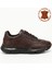 Erkek Kahverengi Bağcıklı Hakiki Deri Sneaker 1