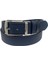 Lacivert / Siyah Çift Taraflı Suni Deri 4 Cm.lik Unisex Spor Kemer 3