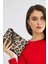 Kadın Basic Clutch Çanta Leopar Desen Taba Siyah (4031-T) 214030 1
