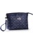 Kadın Basic Clutch Çanta Monogram Desenli Logolu Lacivert Beyaz (4010L) 214009 3