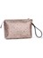 Kadın Basic Clutch Çanta Monogram Desenli Şeritli Altın Siyah (4006A) 214012 3