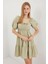 2351 Kloş Poplin Elbise - Çağla 1
