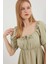 2351 Kloş Poplin Elbise - Çağla 4