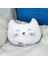 Sevimli Kedi Yastık & Meow Baskılı Dekoratif Polar Kumaş Yumuşak Hediyelik Kedi Yastık Peluş Oyuncak 3