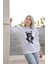 Bisklet Yaka Unisex Uzun Kollu Sweatshirt Teddy Bear Baskılı 2