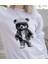 Bisklet Yaka Unisex Uzun Kollu Sweatshirt Teddy Bear Baskılı 3