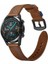 Gear S3 (22MM) Uyumlu Krd-19 Deri Kordon Zore - Siyah 2
