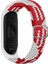 Xiaomi Mi Band 3 Uyumlu Krd-49 Örgü Kordon Zore - Kırmızı-Beyaz 1