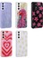 Galaxy S21 Fe Kılıf Simli Desenli Kamera Korumalı Parlak Popy Kapak-Çiçek 2
