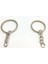 25 Adet Gümüş Sert Metal Zincirli Anahtarlık Halkası 2.5 cm 1