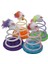 Ahşap Tabanlı Peluş Fareli Yaylı Spiral Kedi Oyuncağı 1
