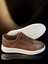 Lüks Deri Erkek Sneaker,kahve 1