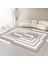 Dijital Baskı Premium Süngerli Kaymaz Taban Modern Salon Mutfak Koridor Halısı Pembe 4140 1