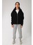 Basic Kadın Oversize Fit Kapüşonlu ve Fermuarlı Üst 4