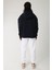 Basic Kadın Oversize Fit Kapüşonlu ve Fermuarlı Üst 4