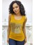 Heaven Crystal Taş Baskılı Dar Kesim / Slim Fit Pamuk Kadın Şık Atlet Kalın Askılı Kolsuz T-Shirt 3