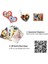 4 Adet 9x7 cm Kişisel Resimlerle Süslenmiş Kalp Magnet, 2 Kalpli Anahtarlık ve Isimle Kişiselleştirilmiş Kalemli Magnet Seti 3
